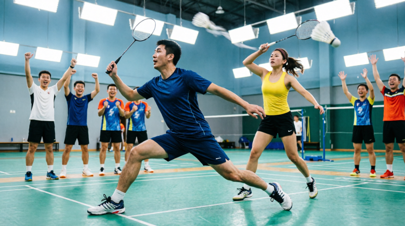 Tianqixin "Feather Love Walks Together, Join Hands Together" La competencia de dobles mixtos de bádminton terminó con éxito